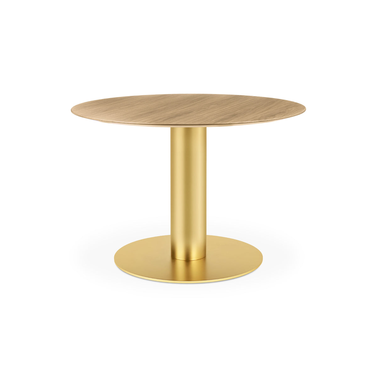 Gubi Dining Table – 110x72 / Metal (Brass) / Wood (Oak Semi Matt Lacquered)-1