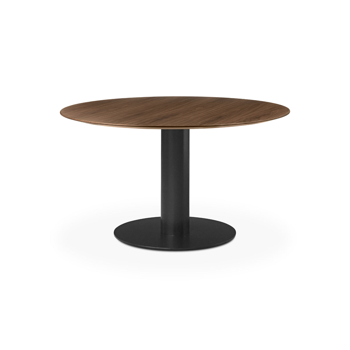 Gubi Dining Table – 130x72 / Metal (Brass) / Wood (American Walnut Semi Matt Lacquered)-1
