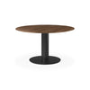 Gubi 2.0 10012785 Round Dining Table - Brass/American Walnut Semi Matt Lacquered