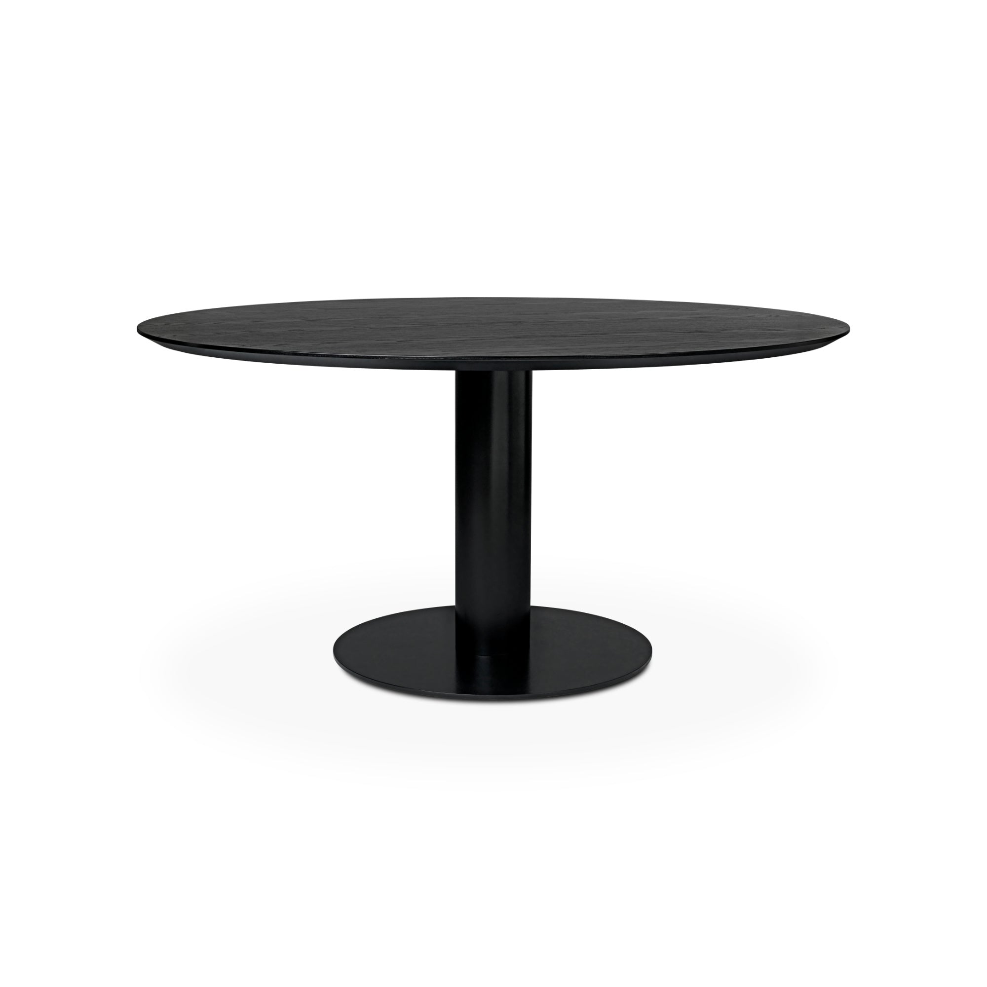 Gubi 2.0 10012789 Round Dining Table - Black/Black Stained Ash Semi Matt Lacquered-1