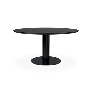 Gubi 2.0 10012789 Round Dining Table - Black/Black Stained Ash Semi Matt Lacquered