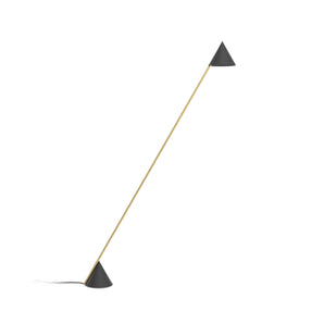 مصباح أرضي مخروطي الشكل من Hat Light - نحاسي/أسود