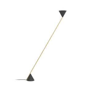 مصباح أرضي مخروطي الشكل من Hat Light - نحاسي/أسود