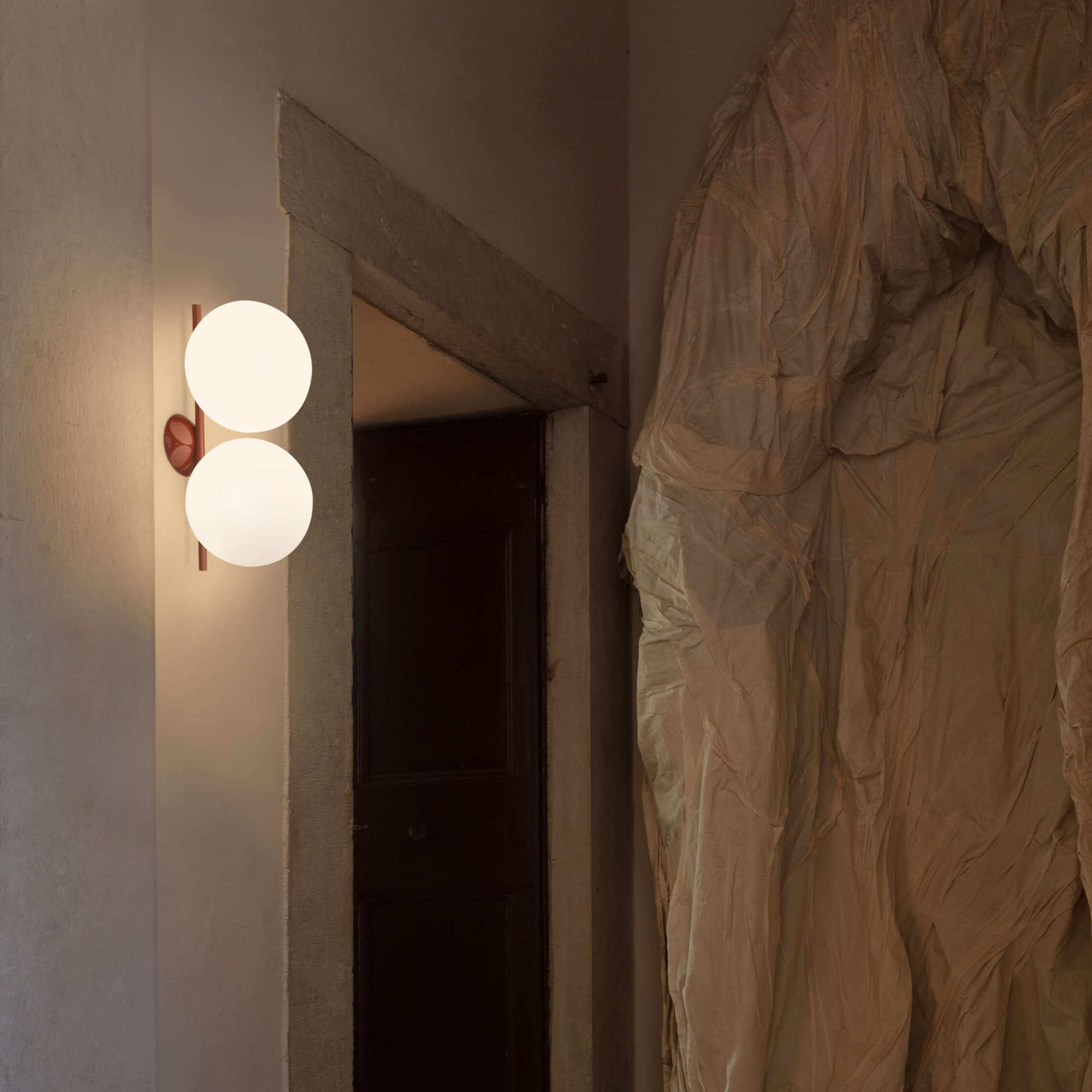 IC Lights C/W1 Double Ceiling/Wall Lamp - Brass