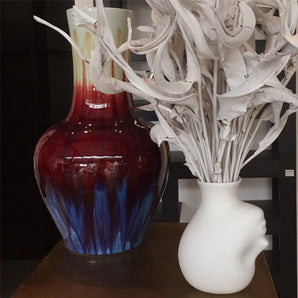 Upside Down Head Vase - White