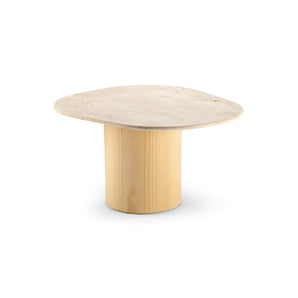 L'anamour 72 Side Table - Travertine Marble