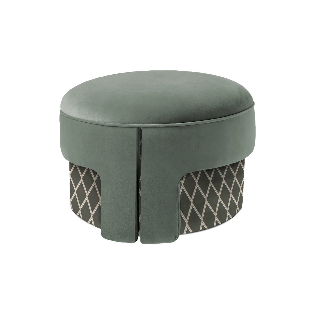 L'Unite Pouf & Ottoman – 64x44 / Fabric 2 (Hue Eden)-1