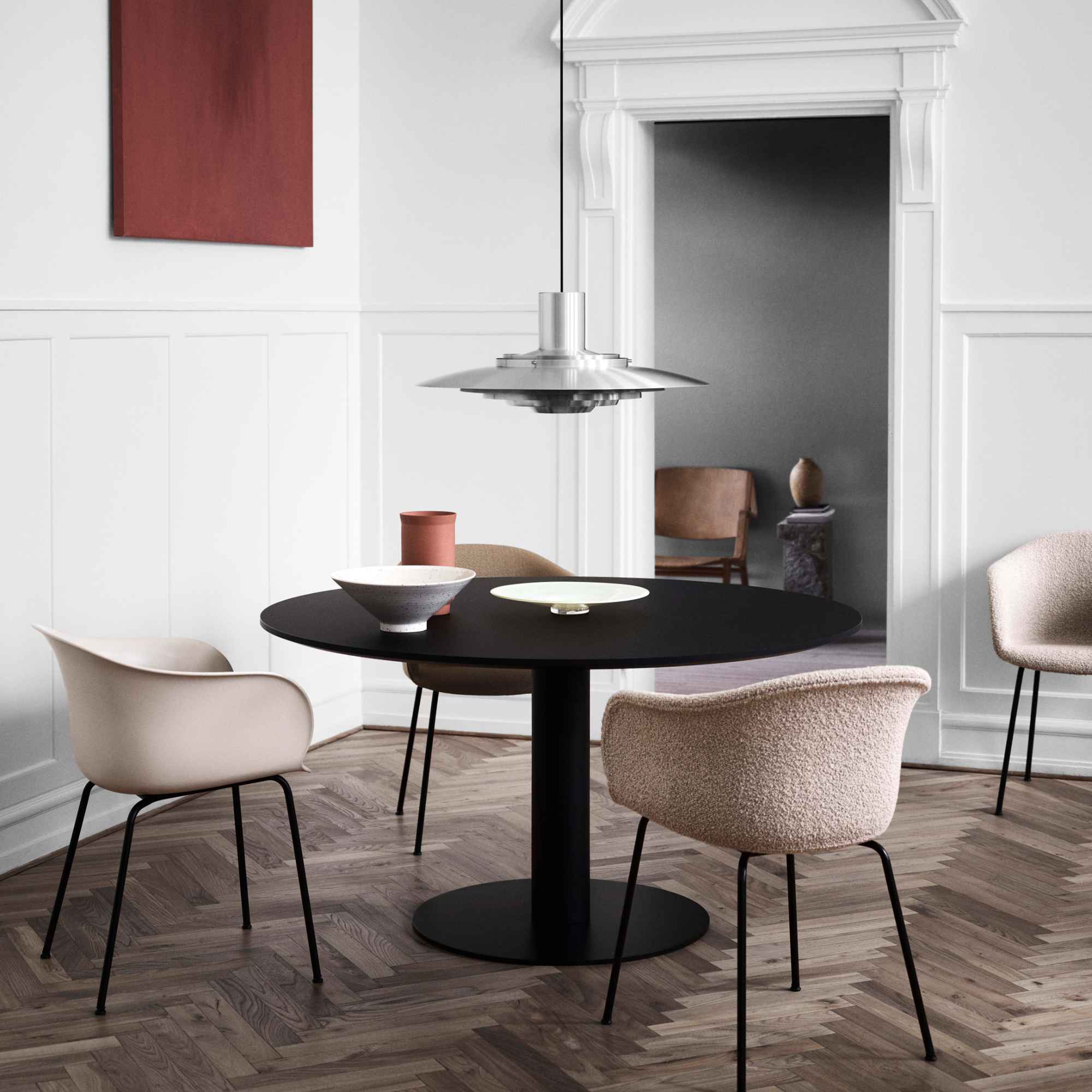In Between SK12 Dining Table - Black/Black Lacquered Oak-4