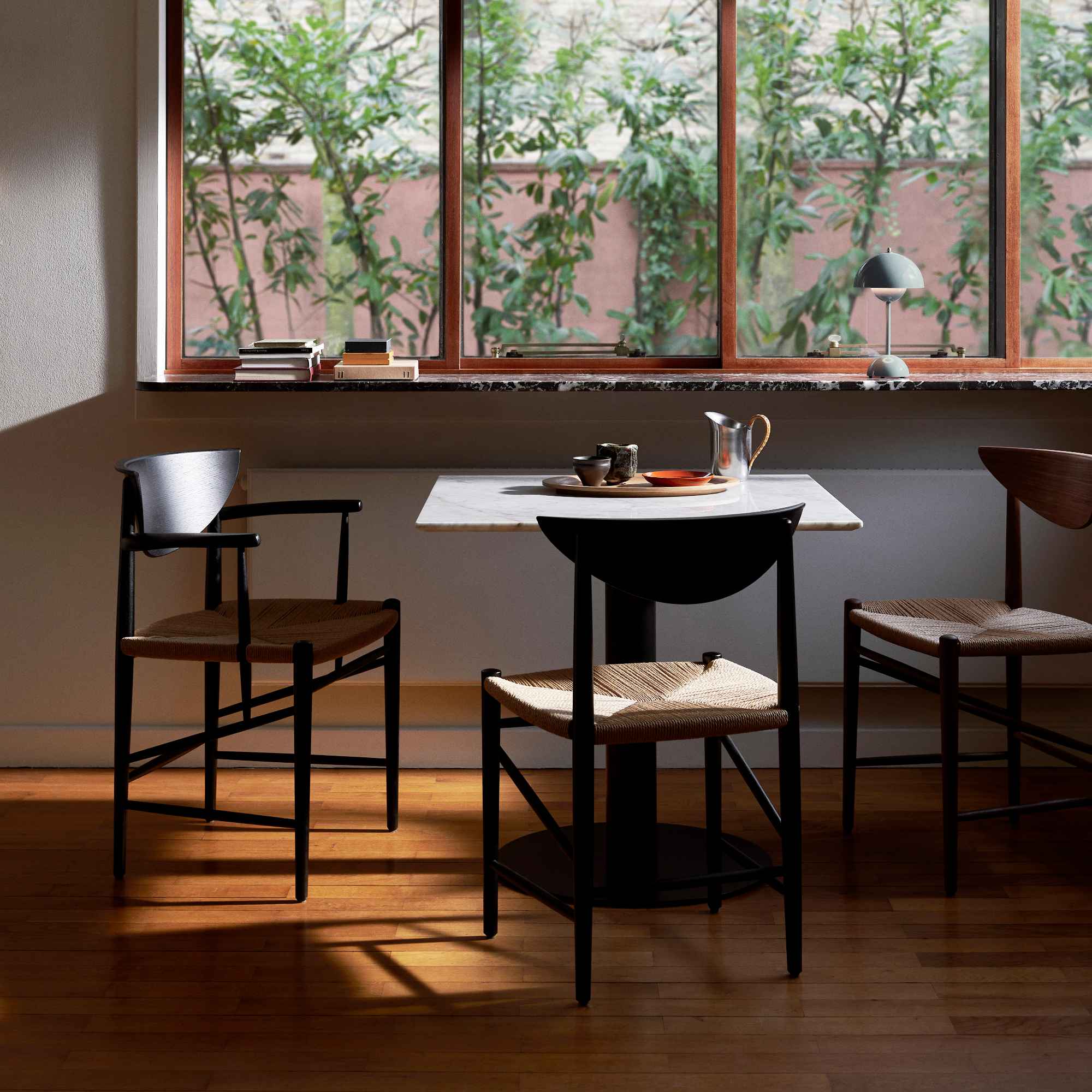 In Between SK16 Dining Table - Bronzed/Nero Marquina