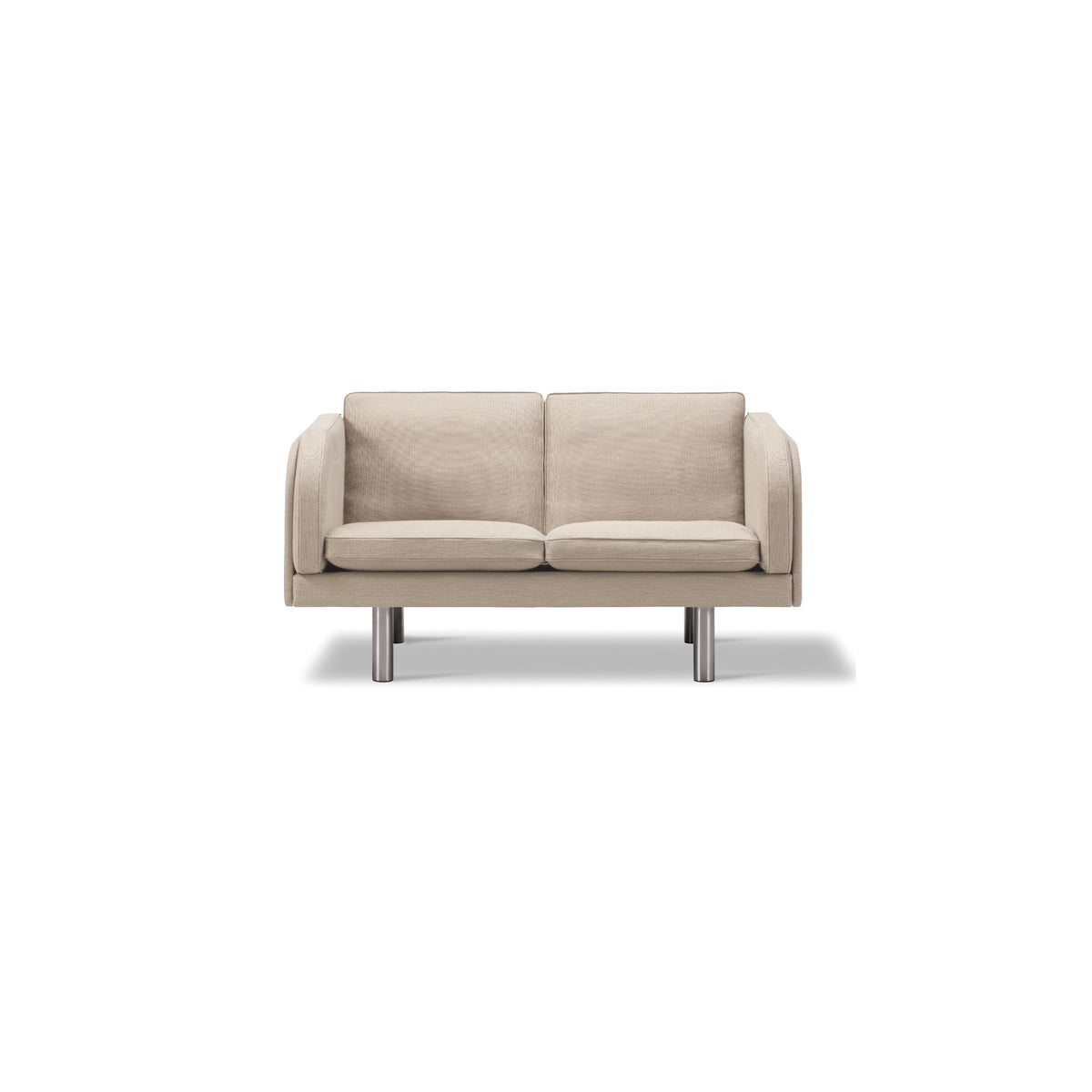JG Sofa – 142x71 / Metal (Brushed Steel) / Fabric 1 (Grand Linen 0024)-2