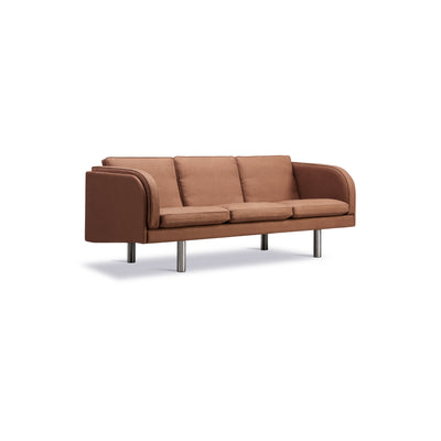 JG Sofa – 202x71 / Metal (Brushed Steel) / Fabric (Grand Linen 4803)