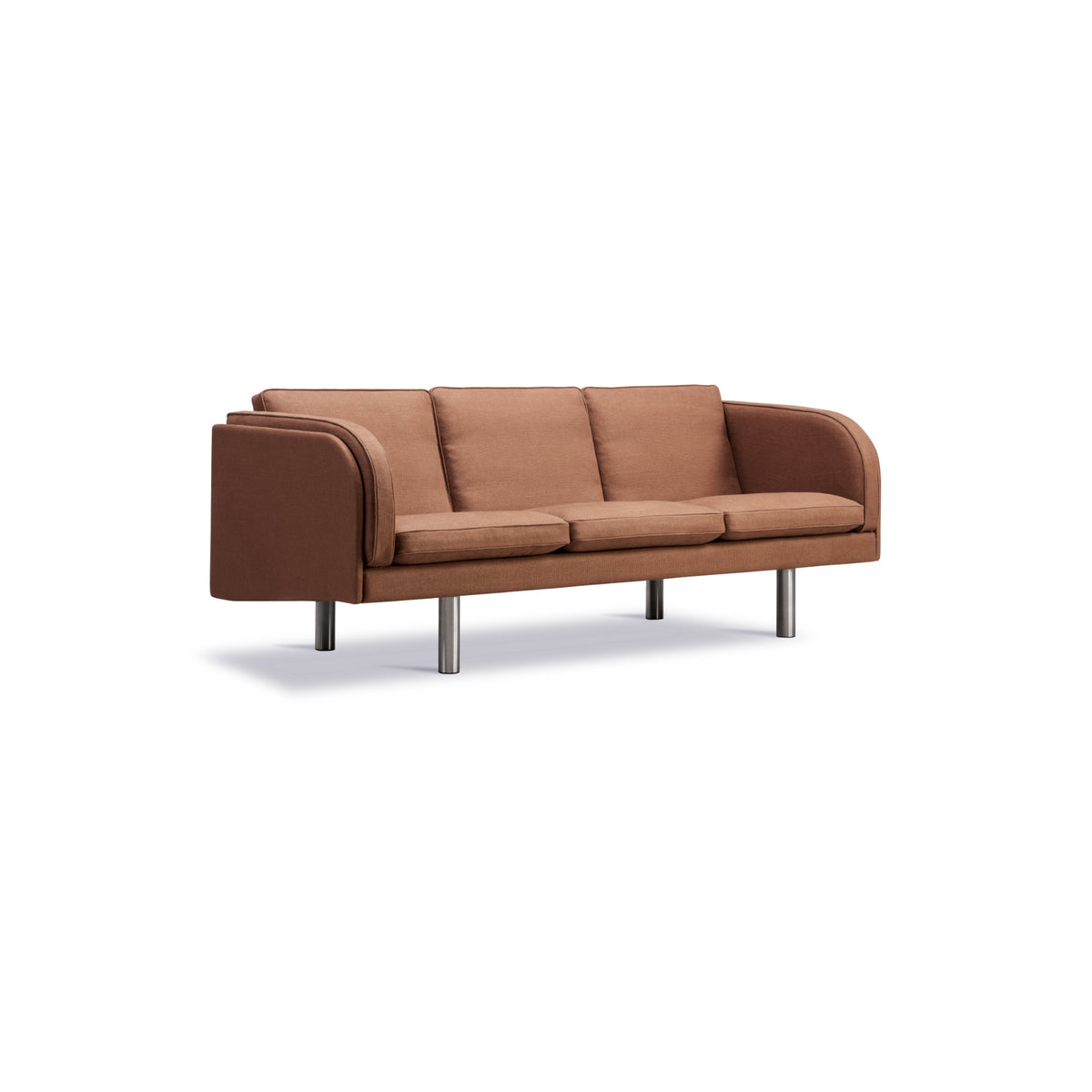 JG Sofa – 202x71 / Metal (Brushed Steel) / Fabric (Grand Linen 4803)-1