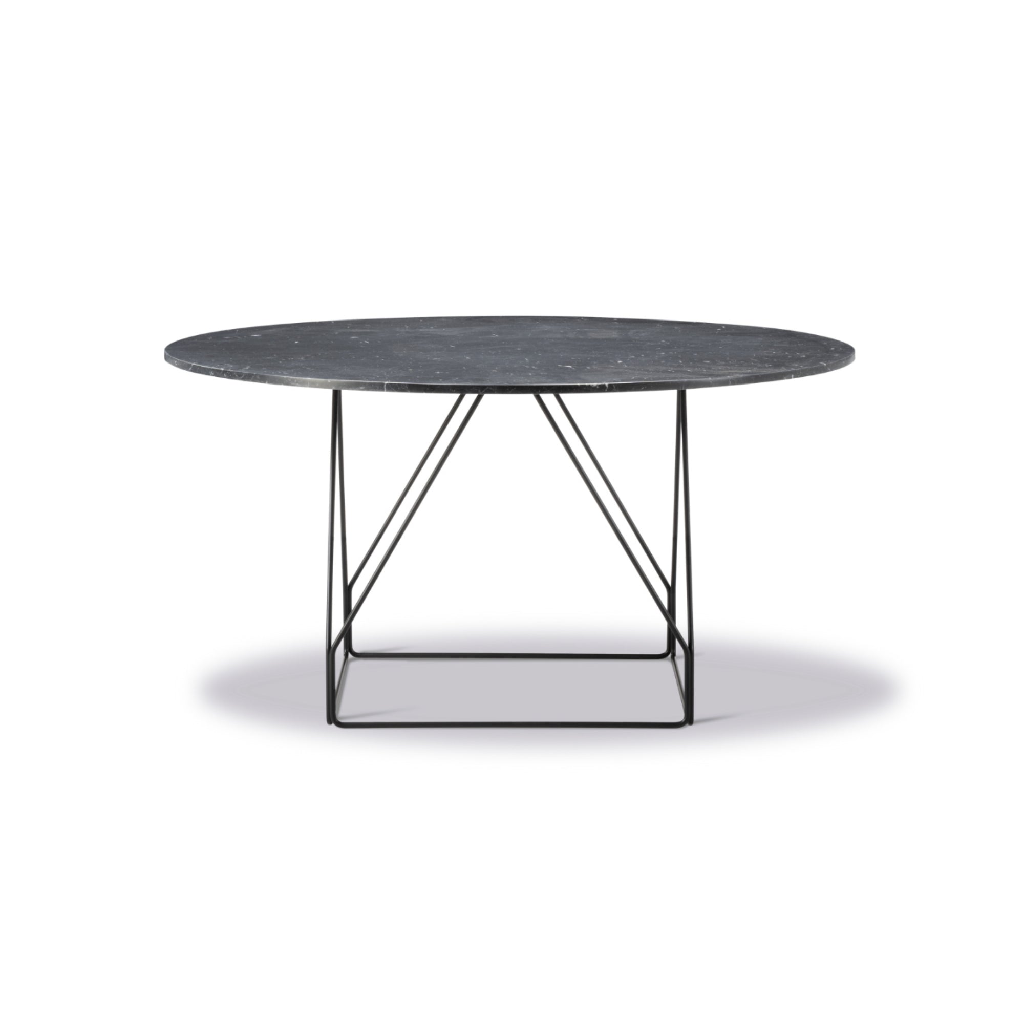 JG 6568  Dining Table - Black/Black Marquina-2