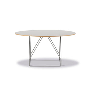 JG 6568 Dining Table - Brushed Steel/Grey Linoleum