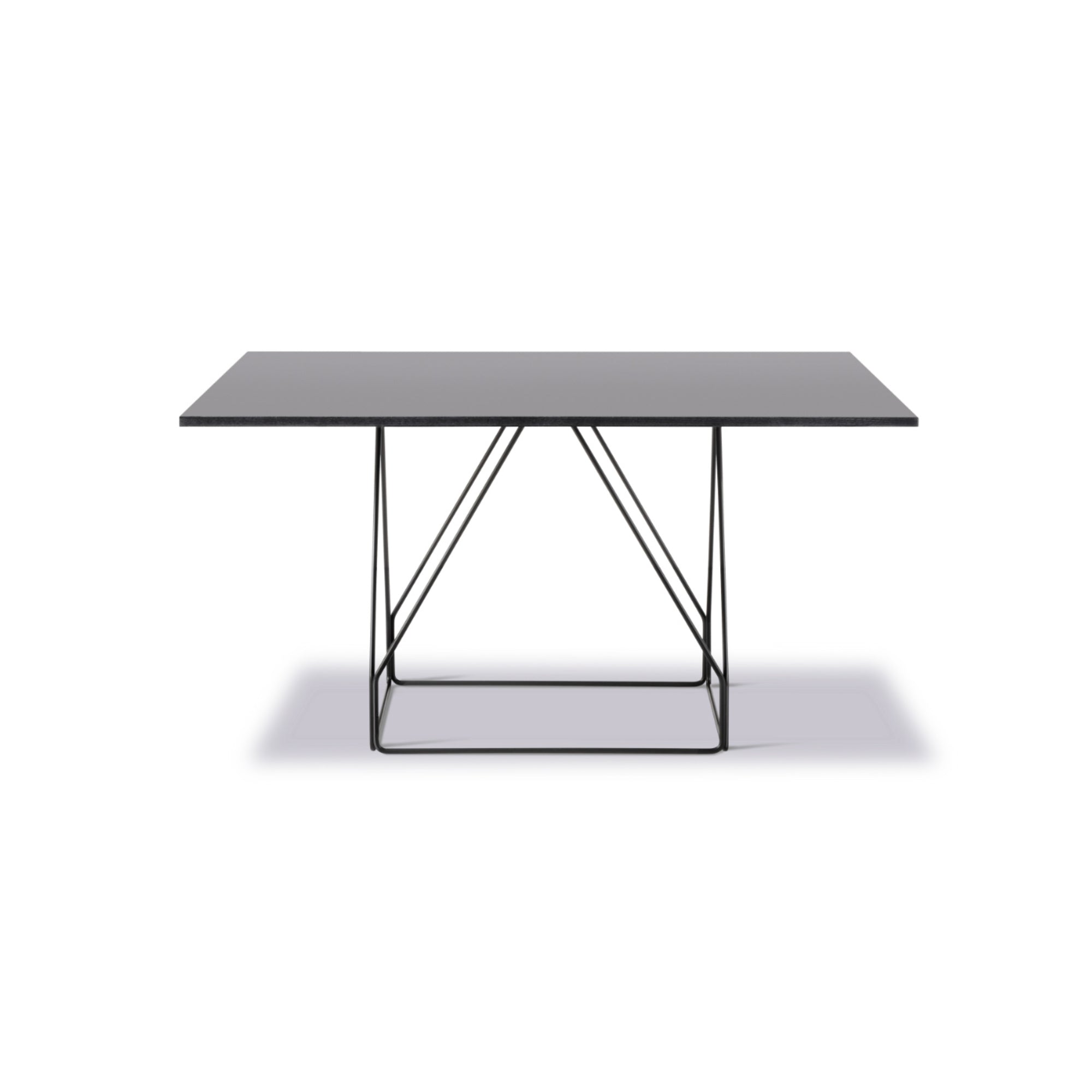 JG 6569 Dining Table - Black/Black Linoleum-2