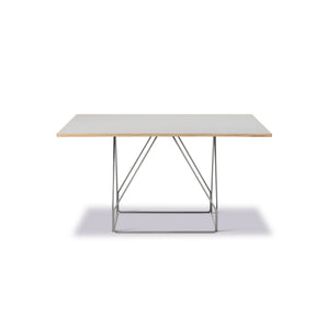 JG 6569 Dining Table -  Brushed  Steel/Grey Linoleum