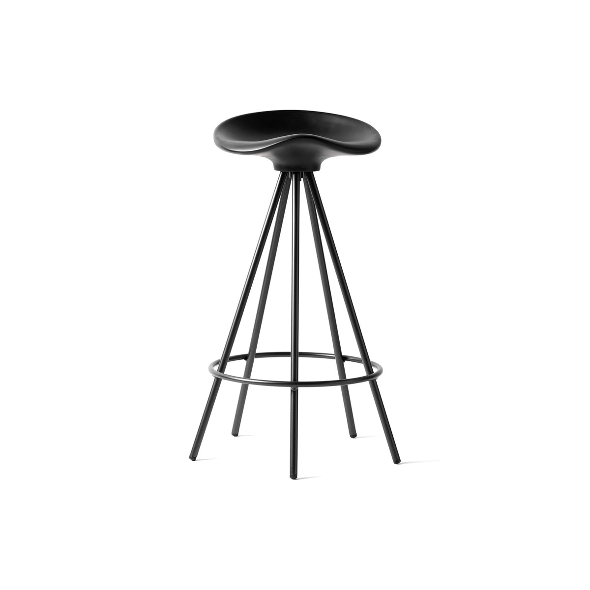 Jamaica Counter Stool – 47x73 / Metal (Black) / Beech (Black)-1