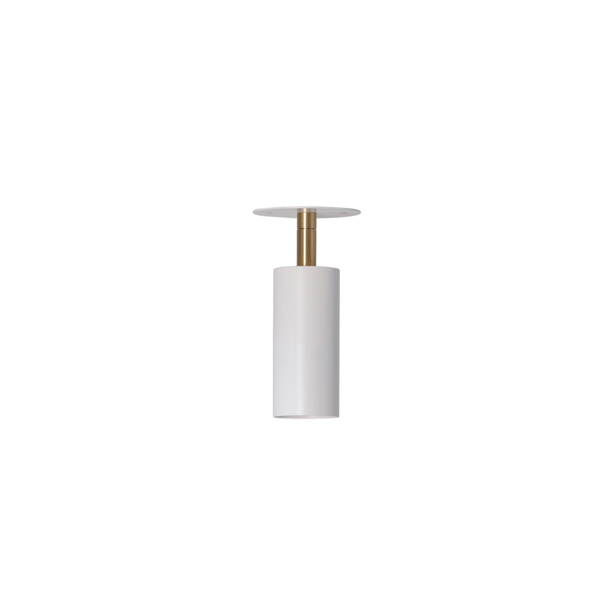Joey Spot With Plate 165 Wall Lamp - White/Brass-1