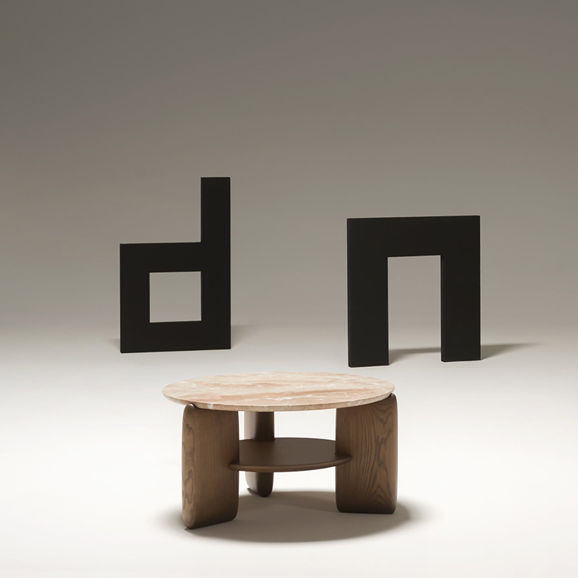 Kanji 77 Coffee Table - Walnut T134/Matt Breccia-3