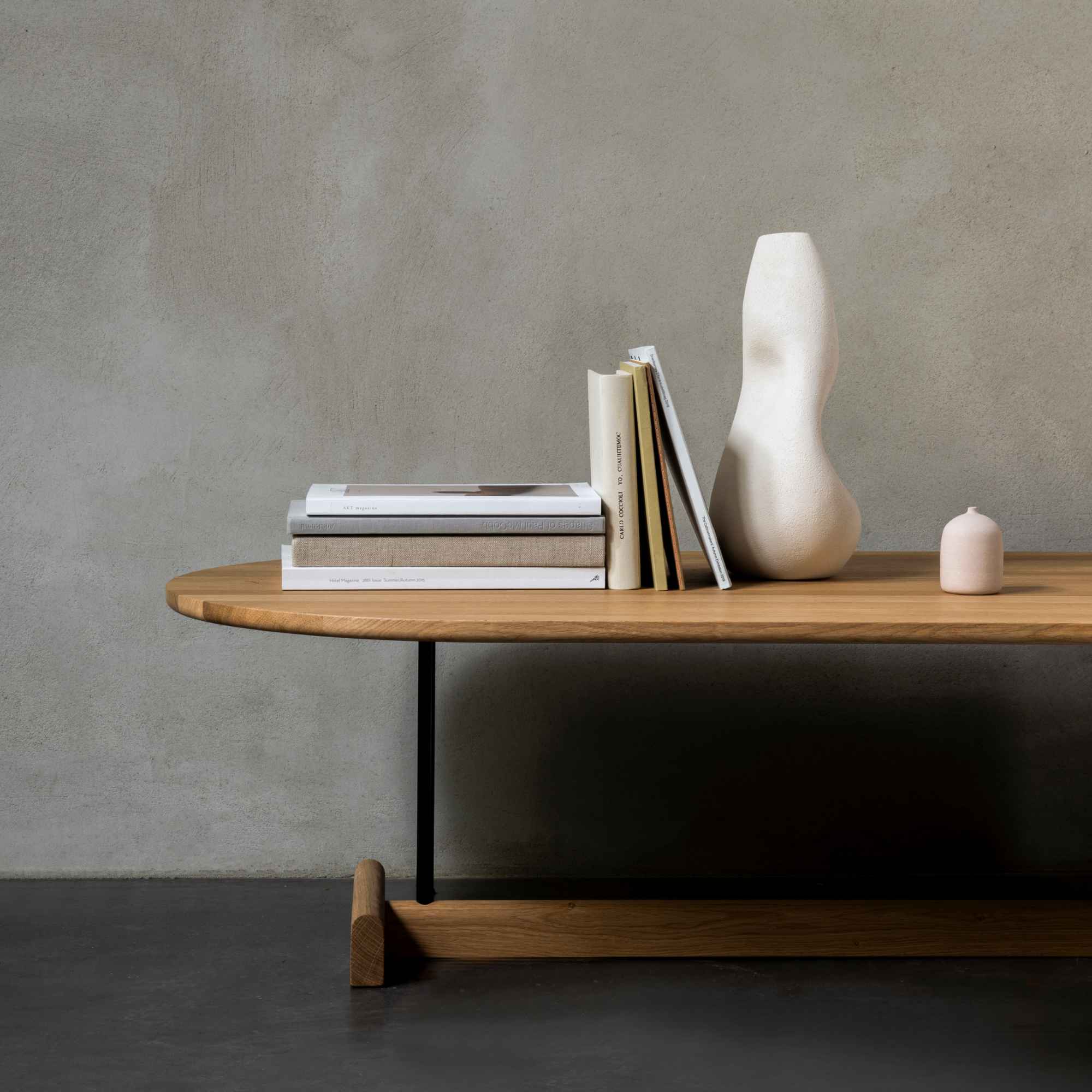 Koku 35 Oval Coffee Table - Lacquered Oak