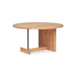 Koku Oval High Coffee Table - Lacquered Oak