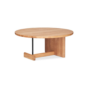 Koku Round D80  High Coffee Table - Lacquered Oak