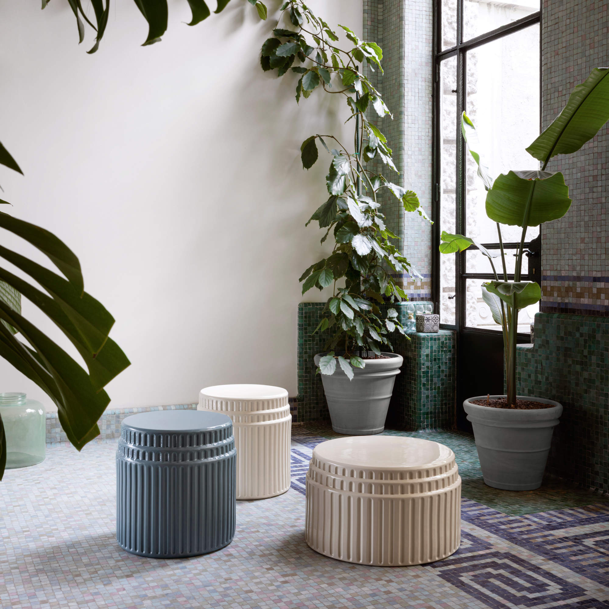 Kolos TS 07 Coffee Table - Glazed Cream Ceramic-2