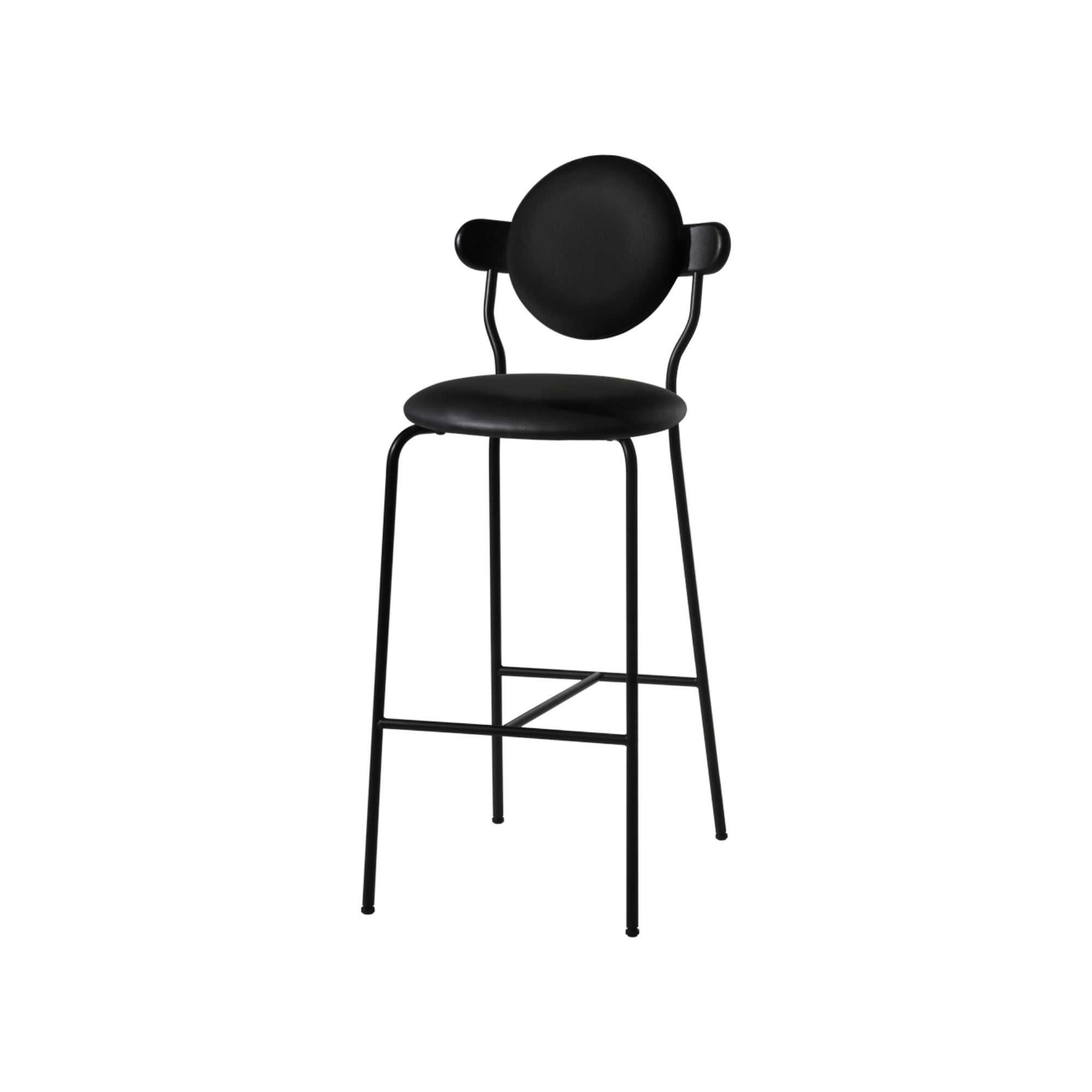 Planet Bar Stool - Leather (Vegan Black)
