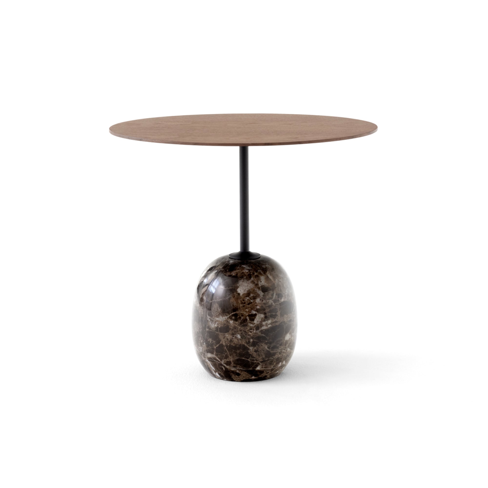 Lato LN9 Side Table - Walnut/Emperador Marble-1