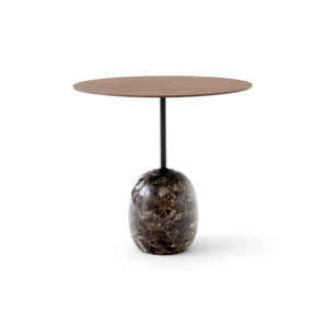 Lato LN9 Side Table - Walnut/Emperador Marble