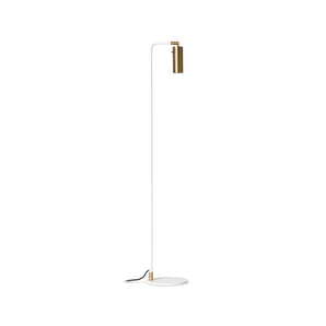 Lektor Floor Lamp - White/Brass