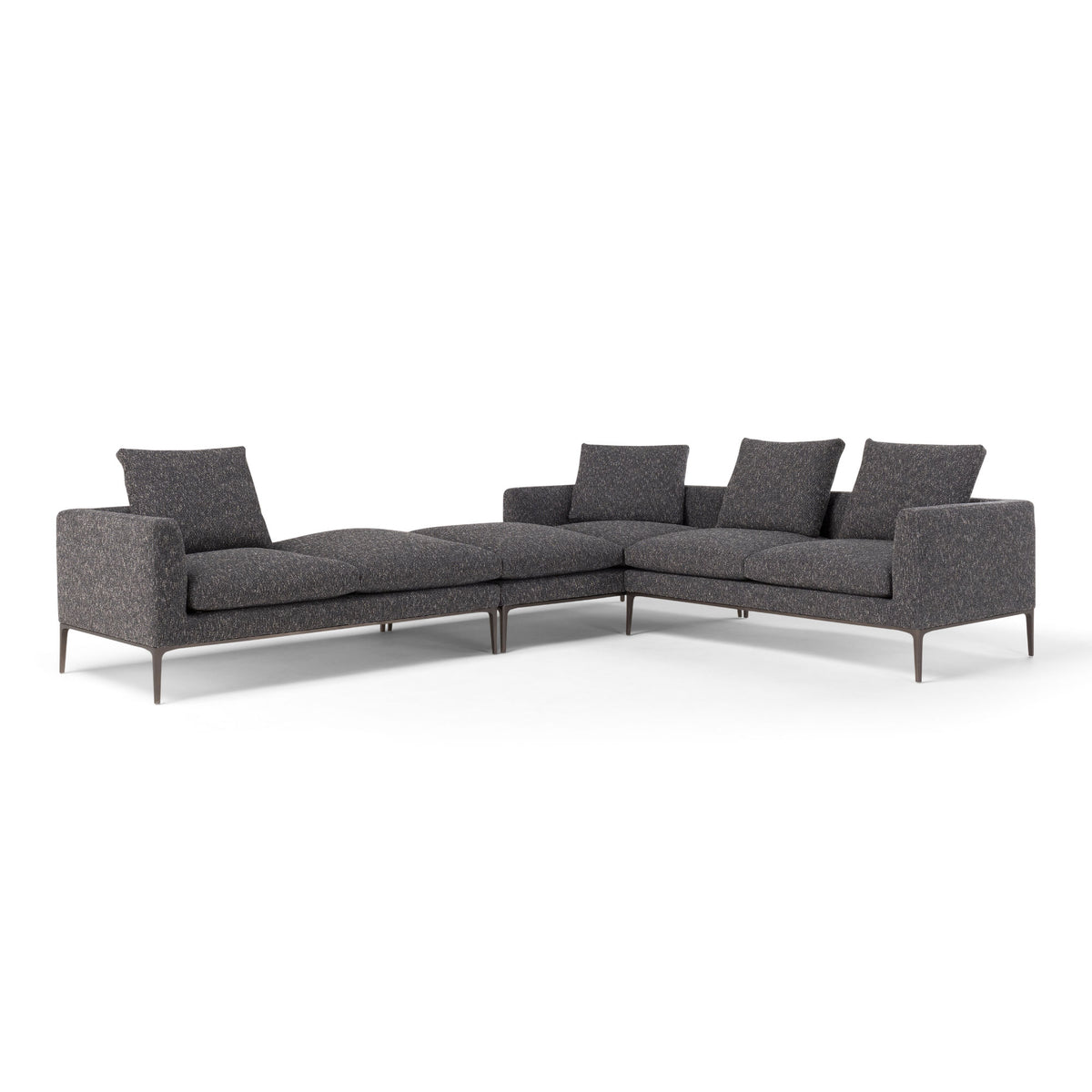 Leonard Sofa – 332x92 / Metal (Canna Di Fucile) / Fabric (Numa 04)-1