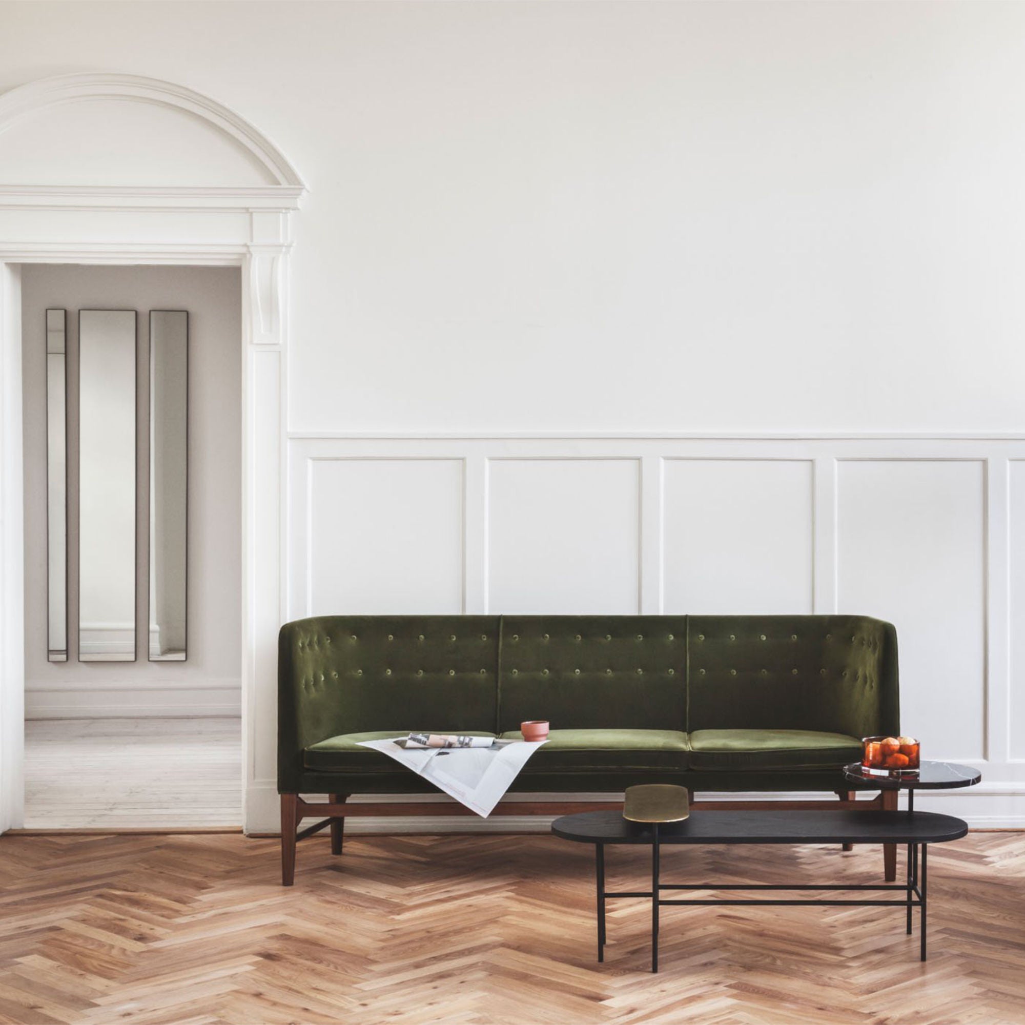 Palette JH7 Coffee Table - Brass/Marquina/Black Ash