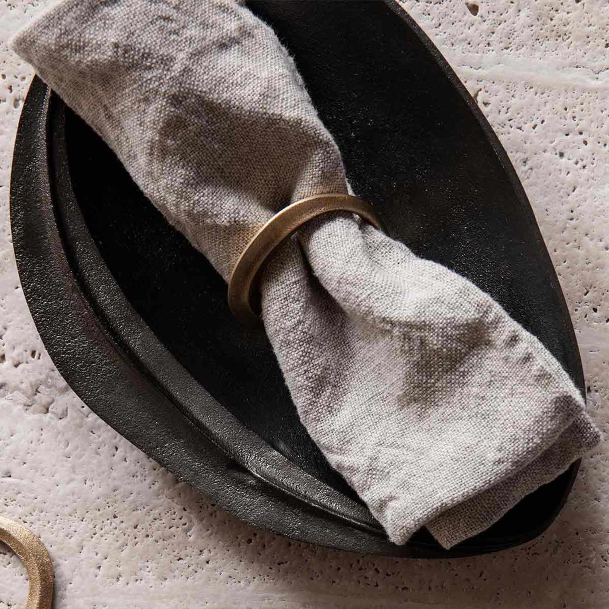 Linen Napkin - Set of 2 - Beige-3
