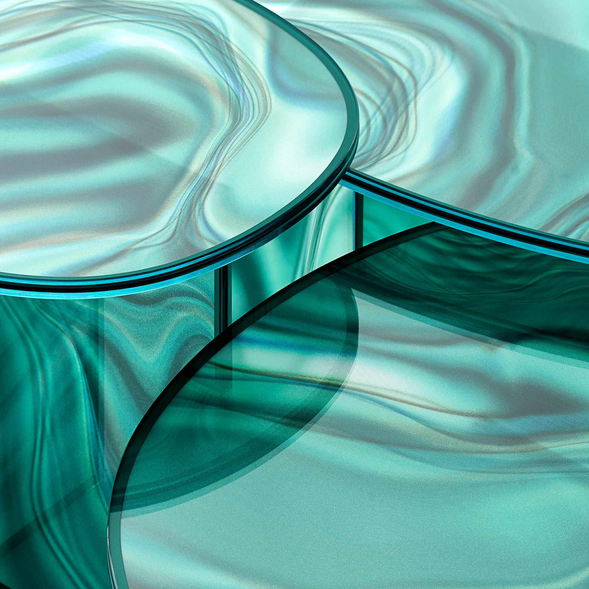 Liquefy 90 Coffee Table - Green-3