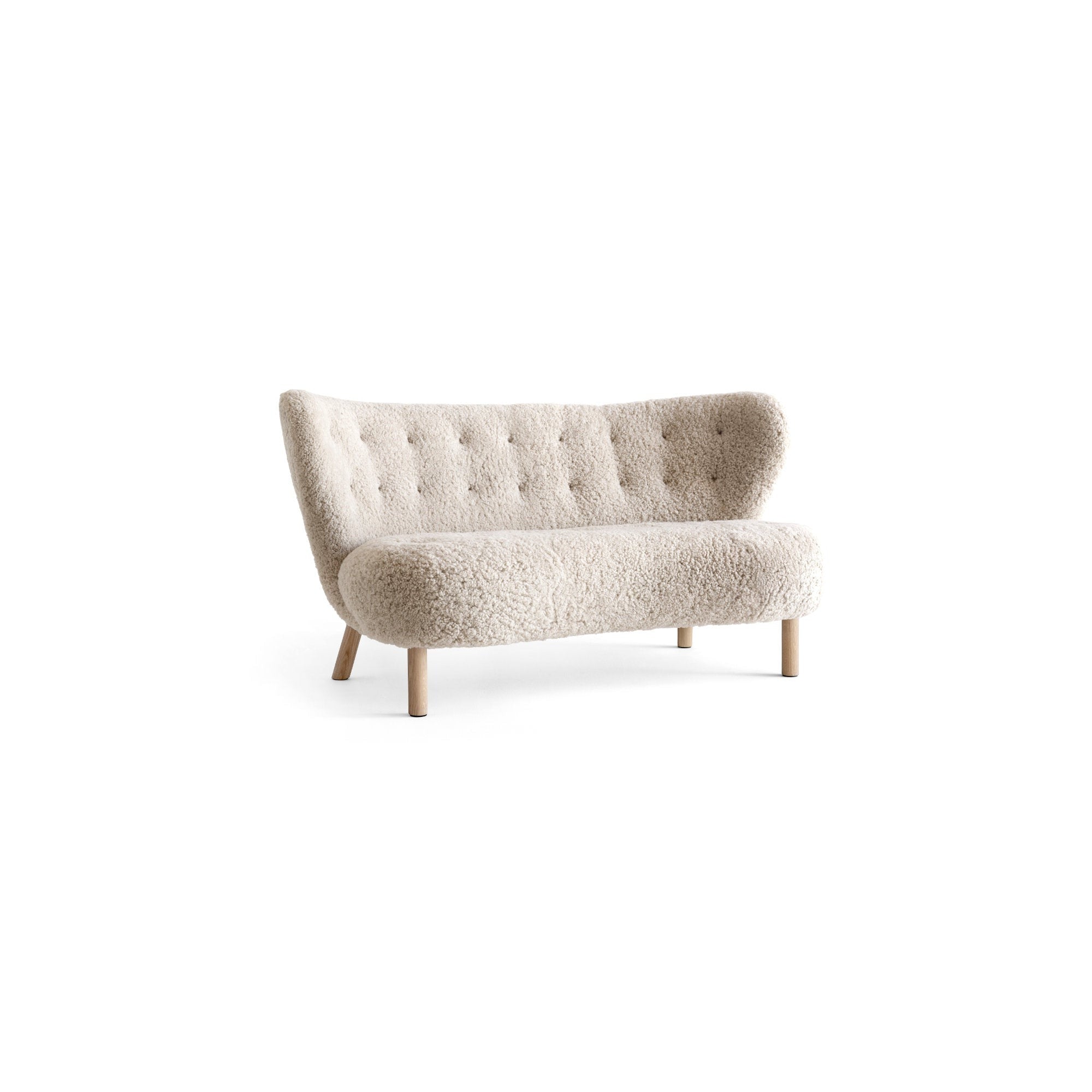 Little Petra VB2 Sofa - Oak/Sheepskin Moonlight 17 mm