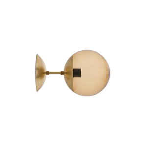 Lord 1 200 Wall Lamp - Brass/Brown Glass