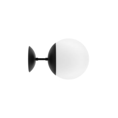 Lord 1 250 Wall Lamp - Black/Opal Glass