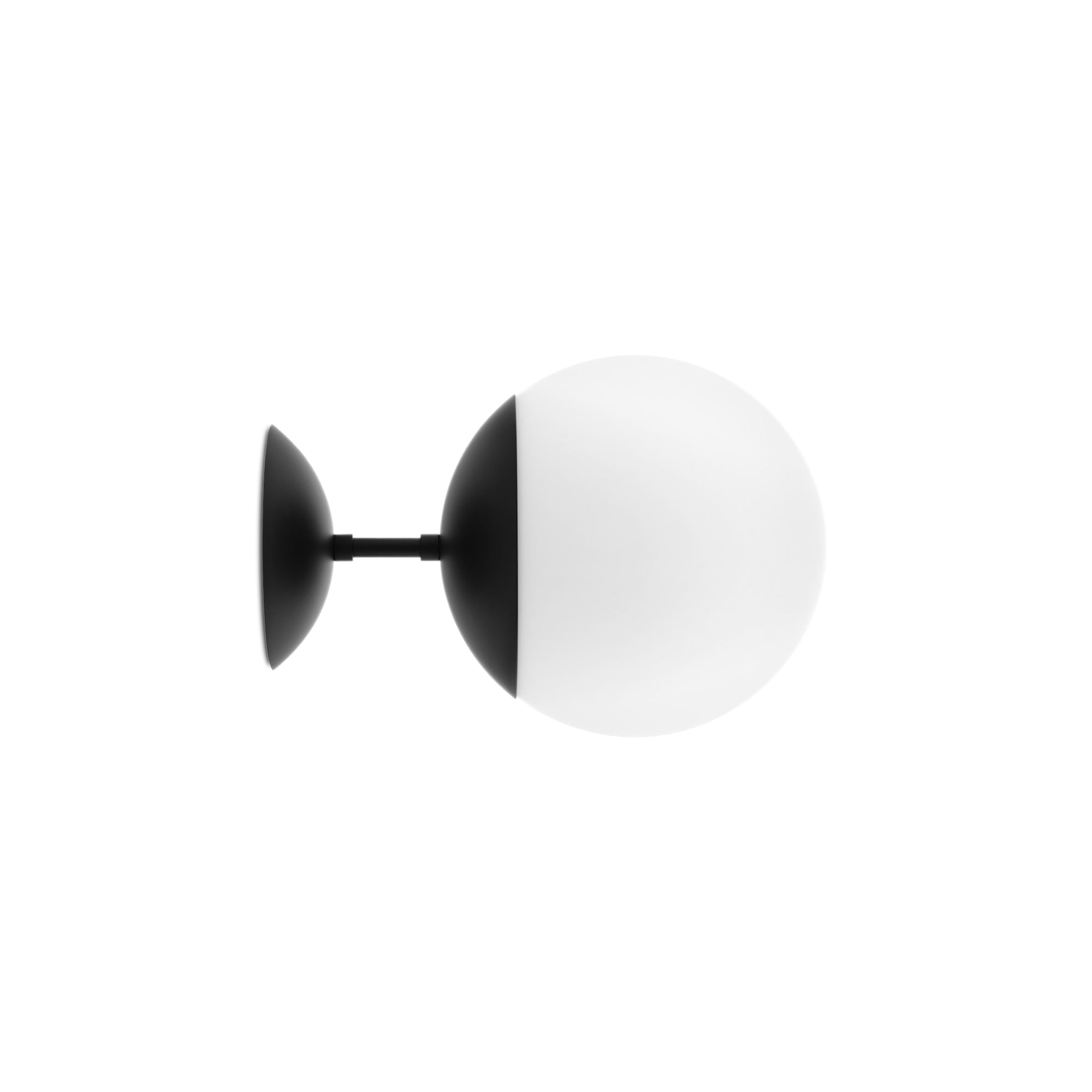 Lord 1 250 Wall Lamp - Black/Opal Glass