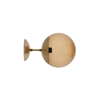 Lord 1 250 Wall Lamp - Brass/Brown Glass