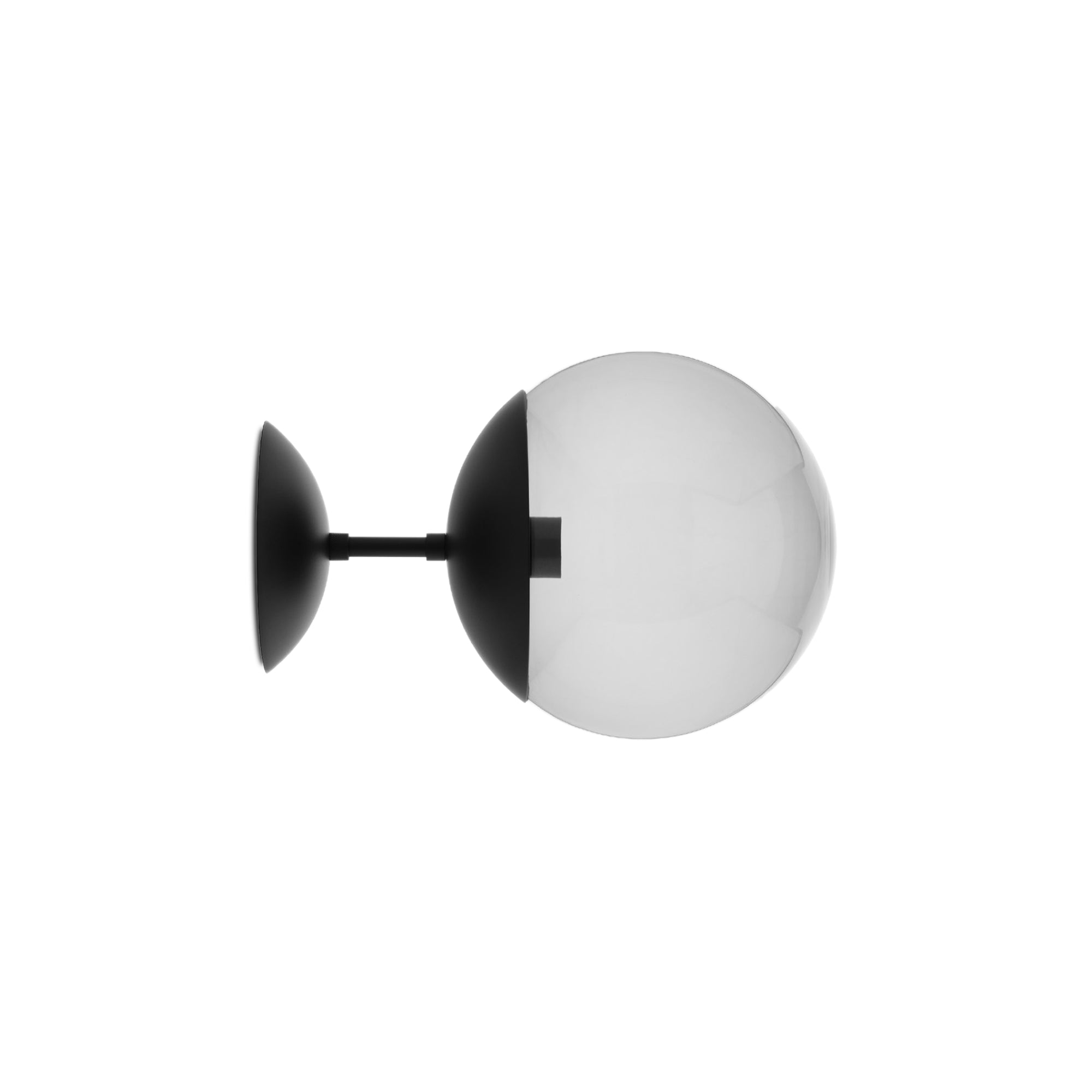 Lord 1 300 Wall Lamp - Black/Smoke Glass-1