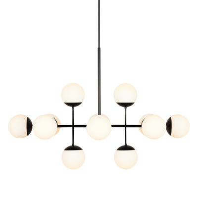 Lord 1530 Pendant Lamp - Black/Opal Glass