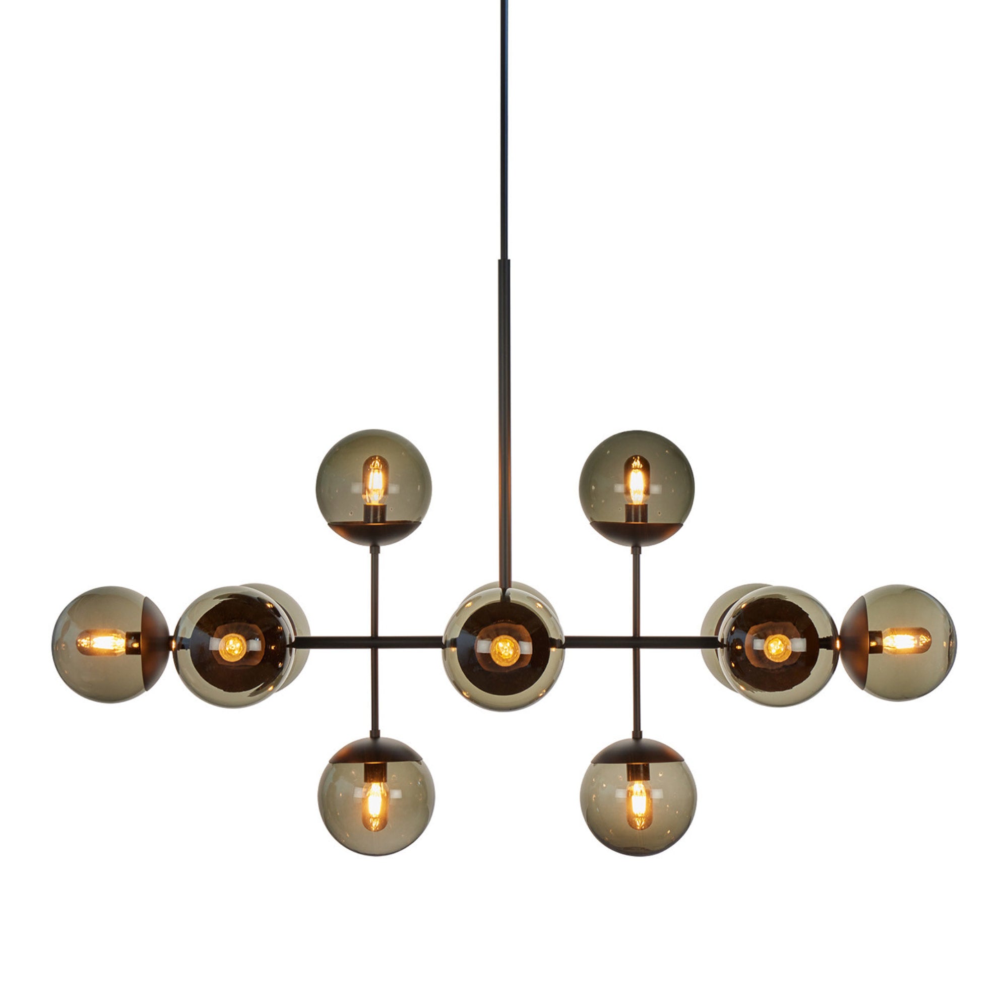 Lord 1530 Pendant Lamp - Black/Smoked Glass-1