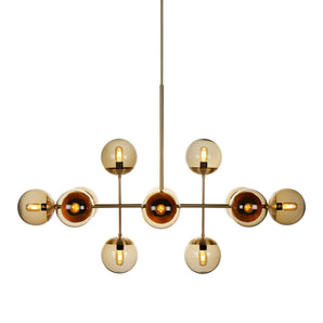 Lord 1530 Pendant Lamp - Brass/Brown Glass