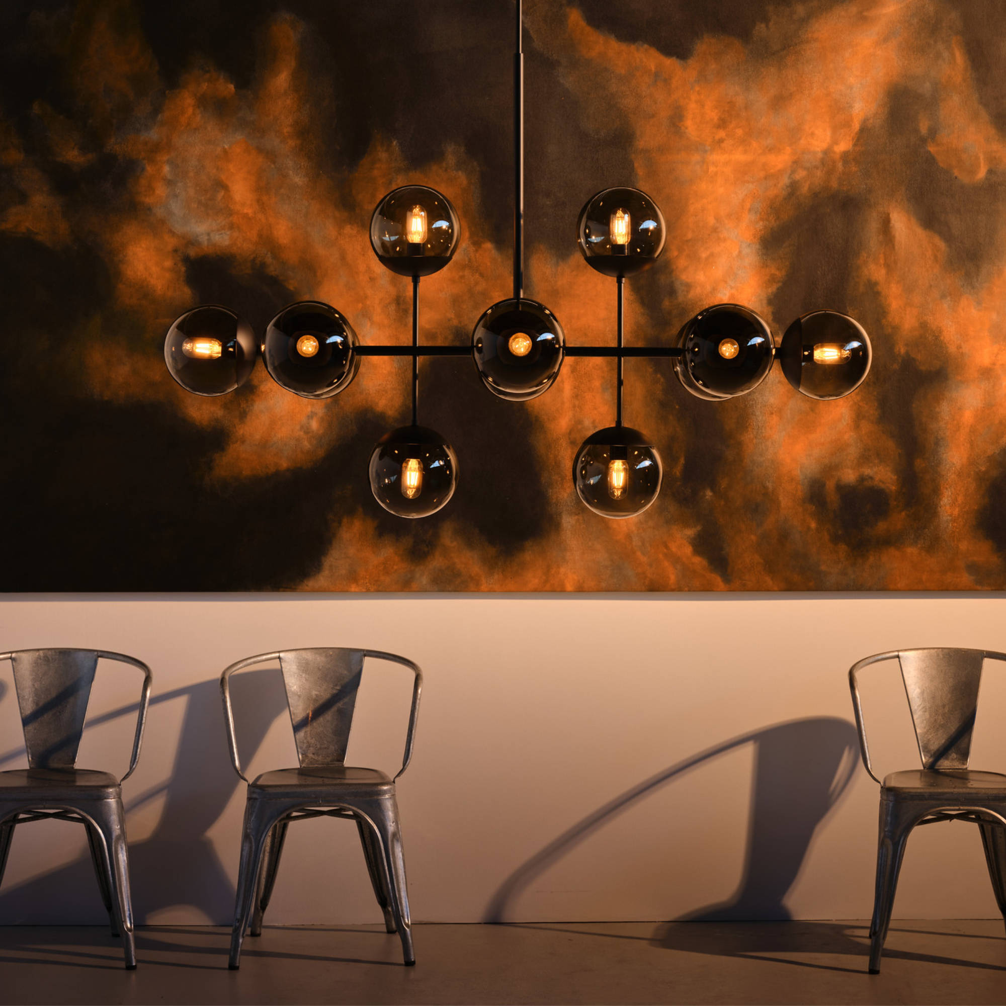 Lord 1530 Pendant Lamp - Black/Smoked Glass-2