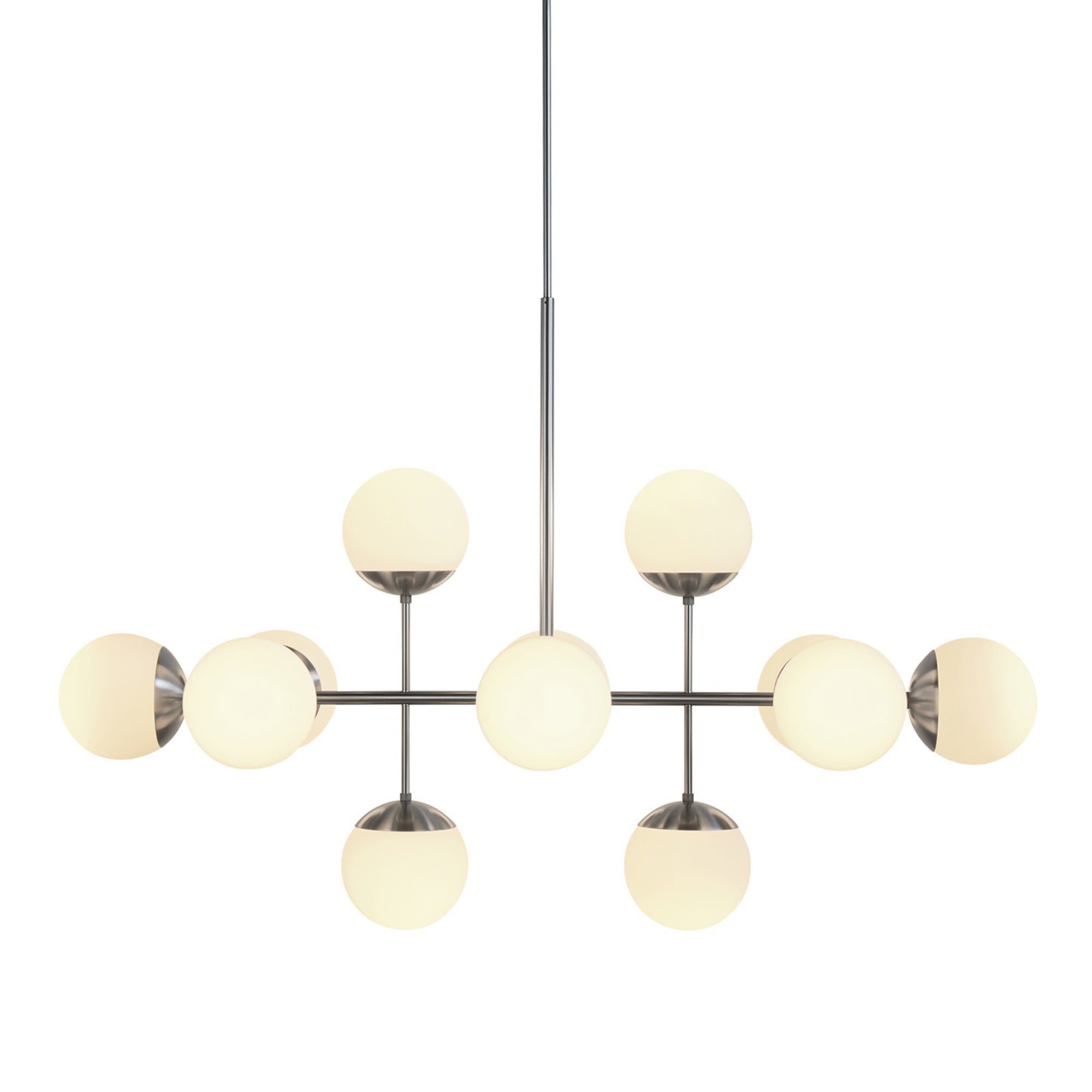 Lord 1530 Pendant Lamp - Steel/Opal-1