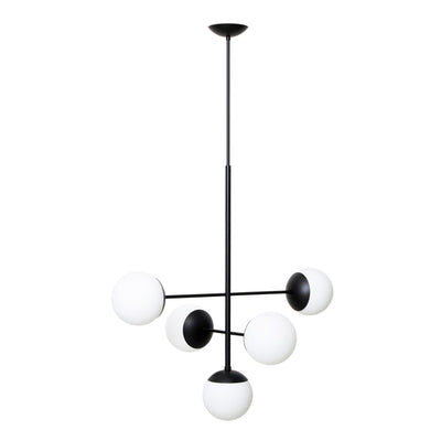Lord 1535 Pendant Lamp - Black/Opal Glass
