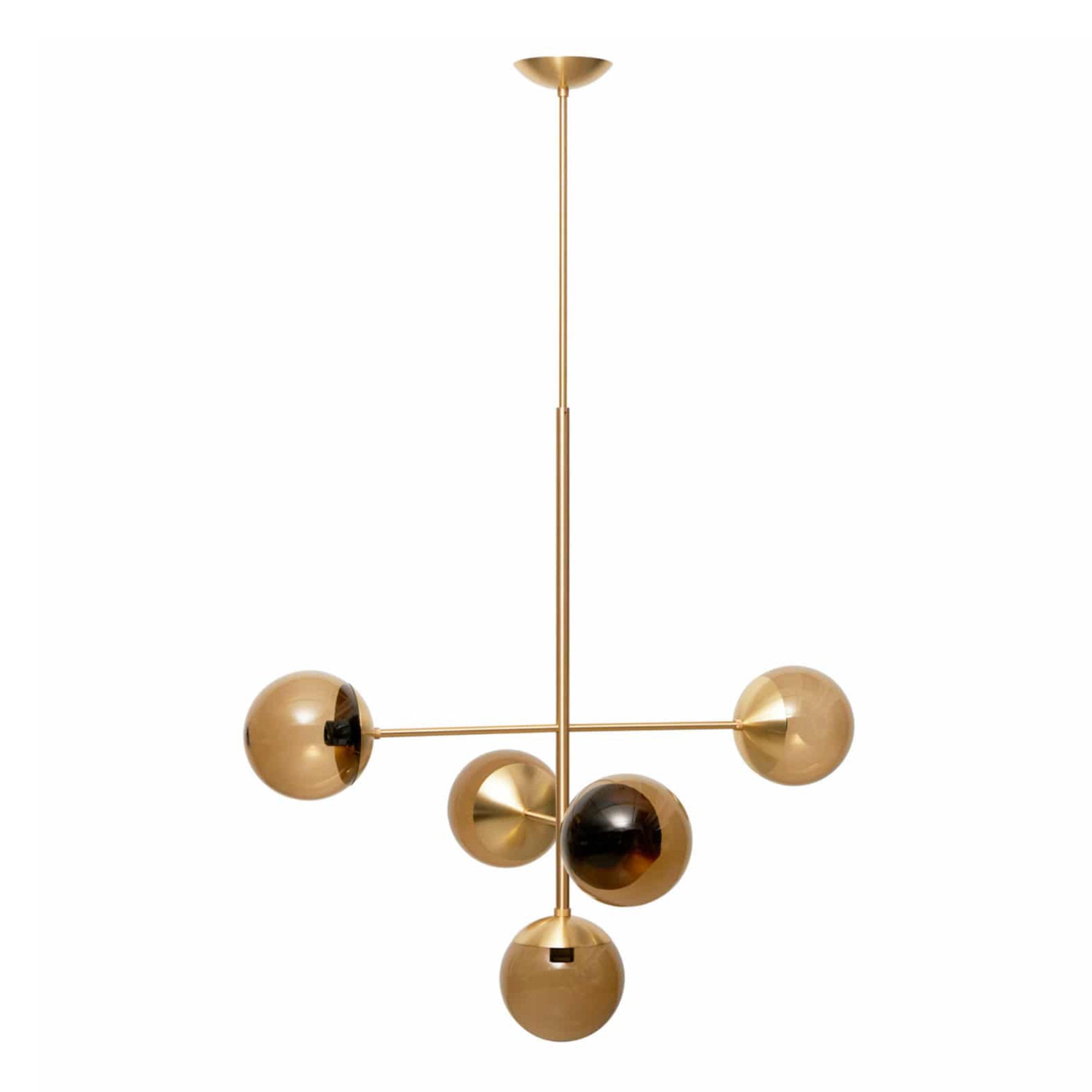 مصباح معلق لورد 1535 - نحاس أصفر/عشب بني-1