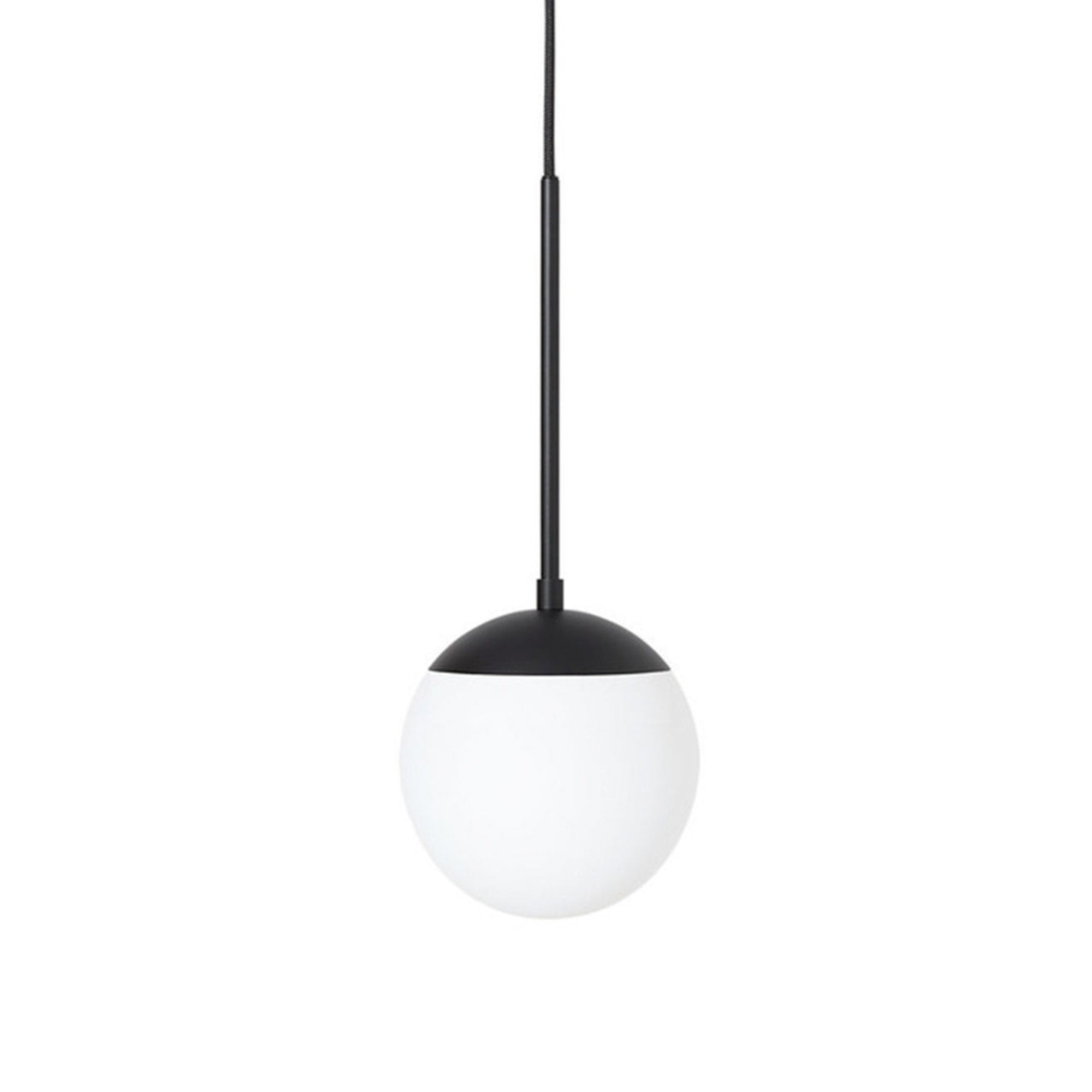 Lord 1 Model 200 Pendant Lamp - Black/Opal Glass