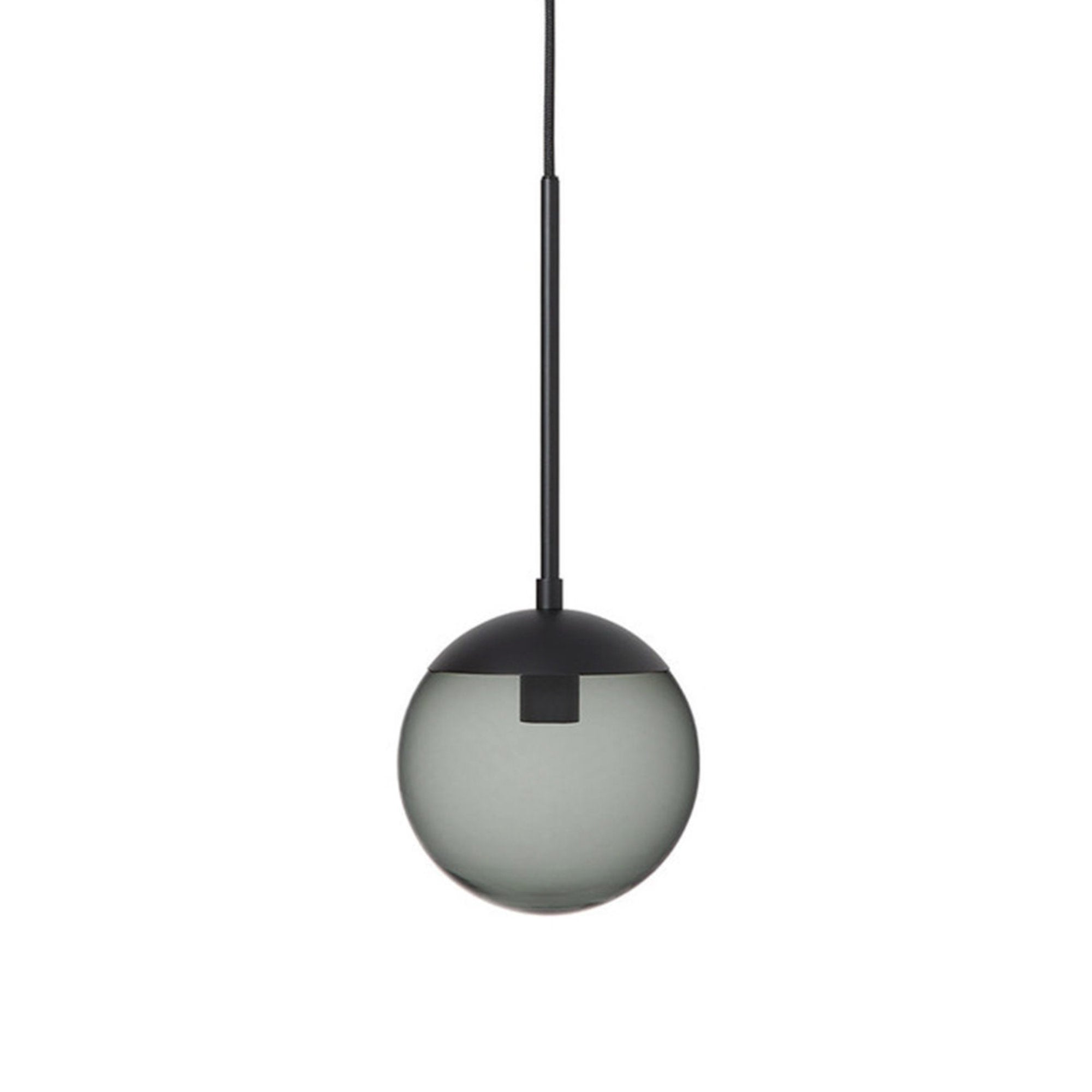 Lord 1 Model 200 Pendant Lamp - Black/Smoke Glass